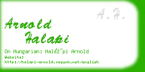 arnold halapi business card